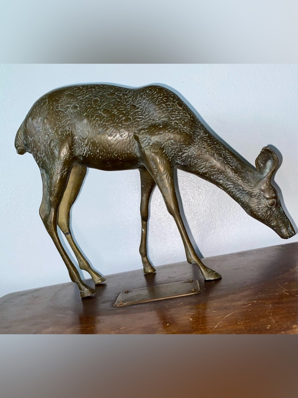 1960-1970s Brass Deer Sculpture - Pair very heavy. - Picture 3 of 6